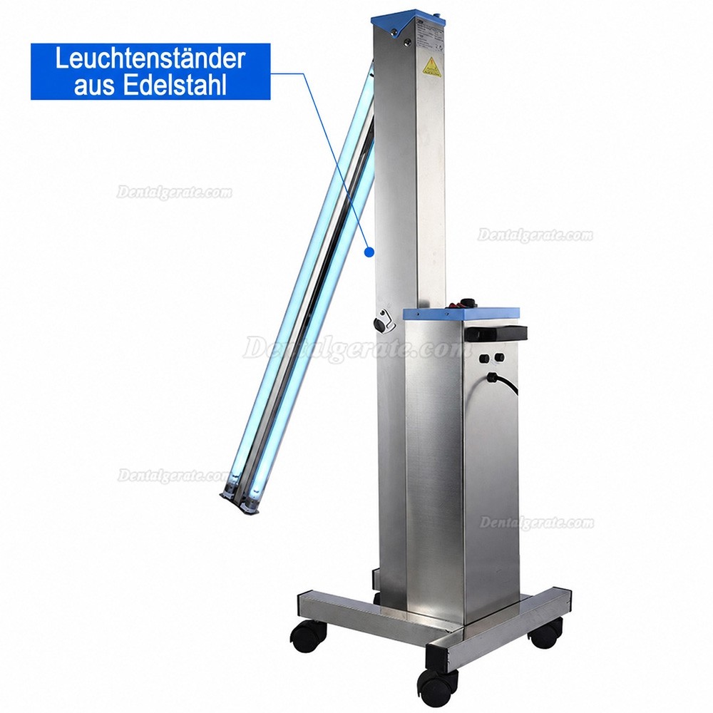 FY&reg; 30DS Mobile tragbare medizinische UV + Ozon Desinfektion Auto Ultraviolettlampe Edelstahlwagen
